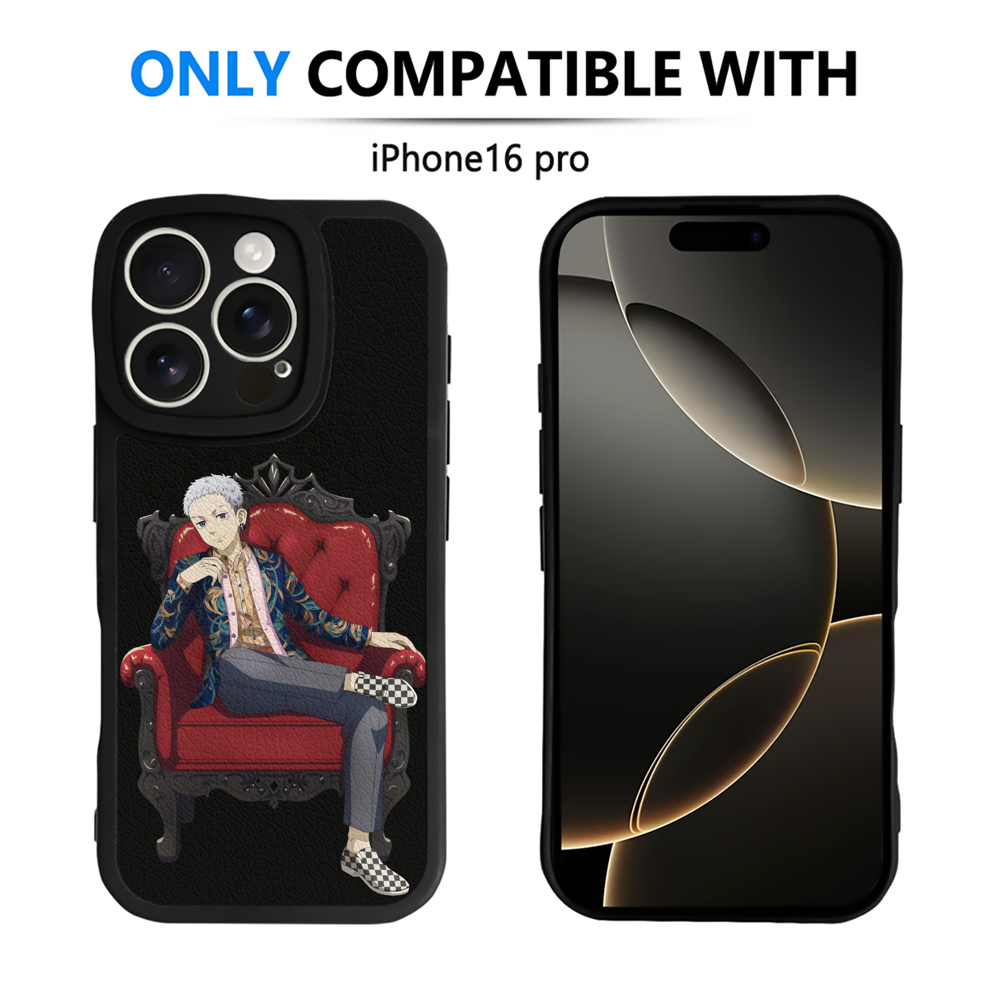 （画像用） 東京リベンジャーズ Tokyo Revengers 【iPhone 16シリーズ対応】シリコンスマホケース（レザー調） 材質：シリコン
